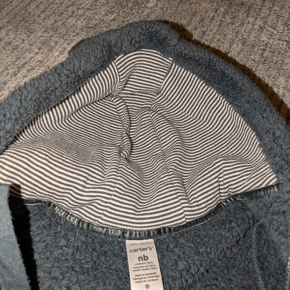 Carter's Blue Hooded Sherpa Bunting - Picture 7 of 7